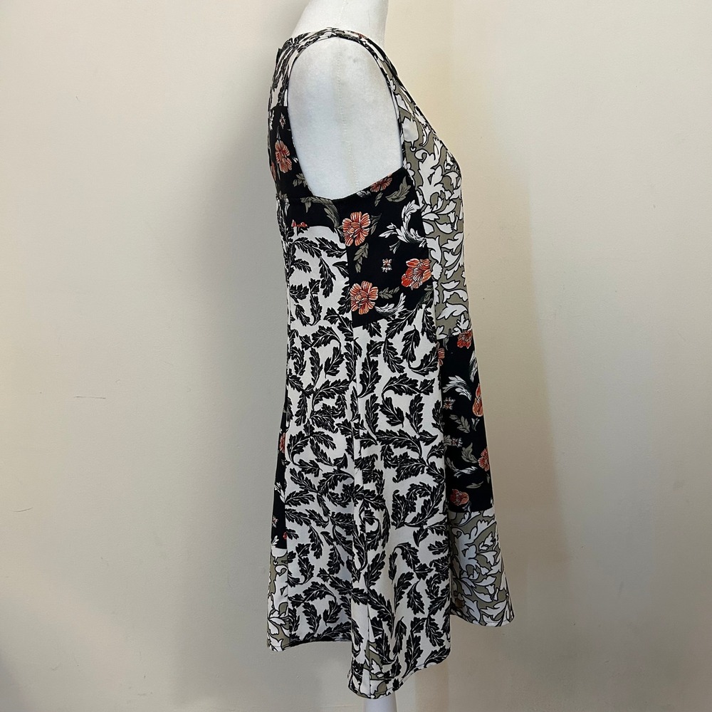 Zara Basic Womens Patchwork Floral Leaf Print Sle… - image 3